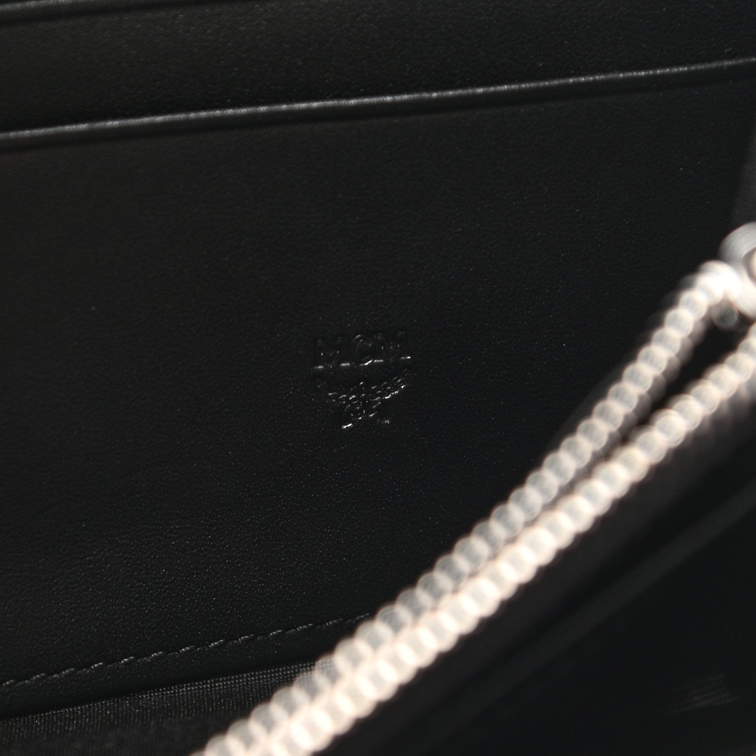 MCM Monogram Coated Canvas Zip Around Wallet Purple 6 of 6