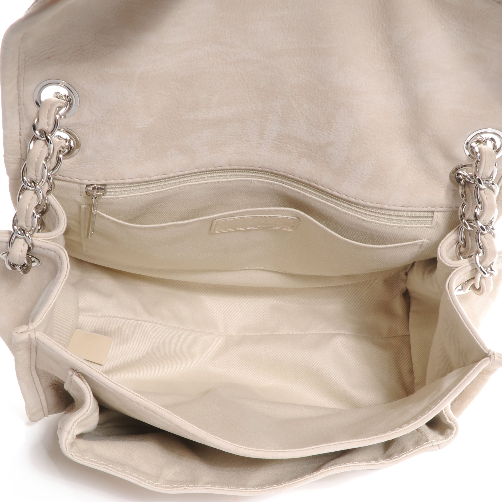 Chanel Ultra Soft Suede Calfskin Natural Beauty Flap Bag Beige 5 of 8