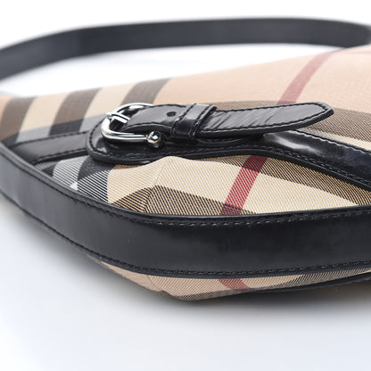 Burberry Supernova Check Buckle Hobo Black 8 of 19