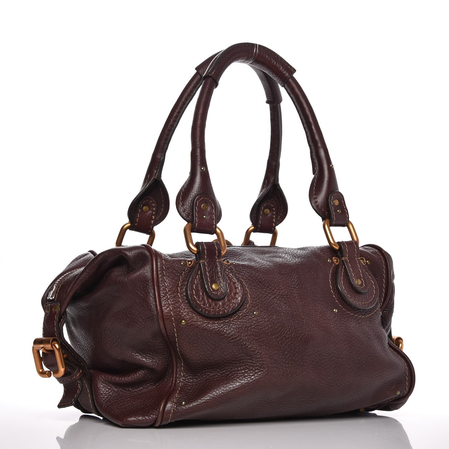 Chloe Calfskin Paddington Front Pocket Tote Chocolate 3 of 9