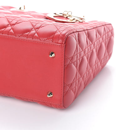 Christian Dior Lambskin Cannage Medium Lady Dior Red 8 of 8