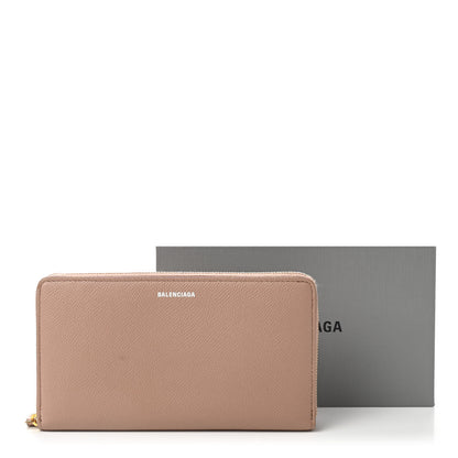 Balenciaga Calfskin Continental Zip Around Wallet Beige 8 of 8