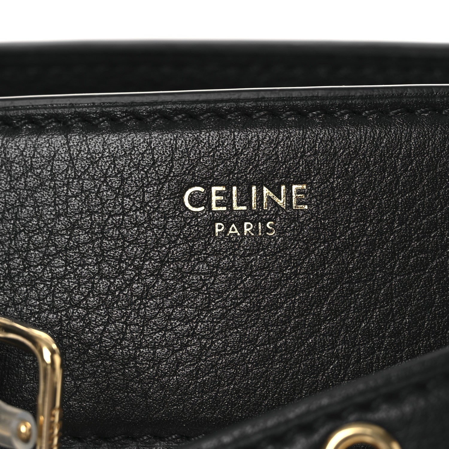 Celine Grained Calfskin Teen Conti Black 6 of 14