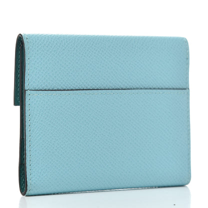 Hermes Epsom Clic Mini Card Holder Bleu Atoll Malachite 3 of 6