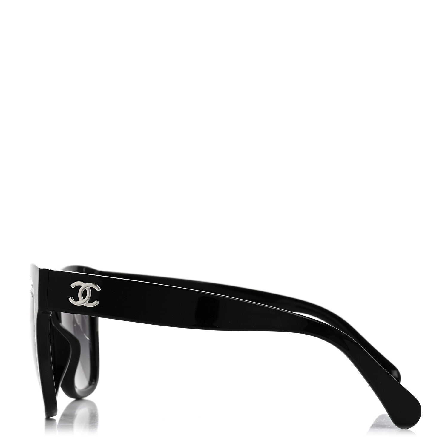 Chanel Acetate Polarized Square CC Sunglasses 5380-A Black 3 of 8