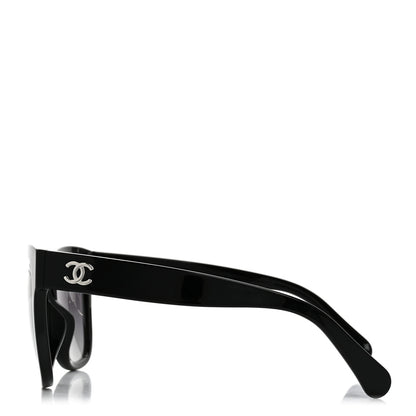 Chanel Acetate Polarized Square CC Sunglasses 5380-A Black 3 of 8
