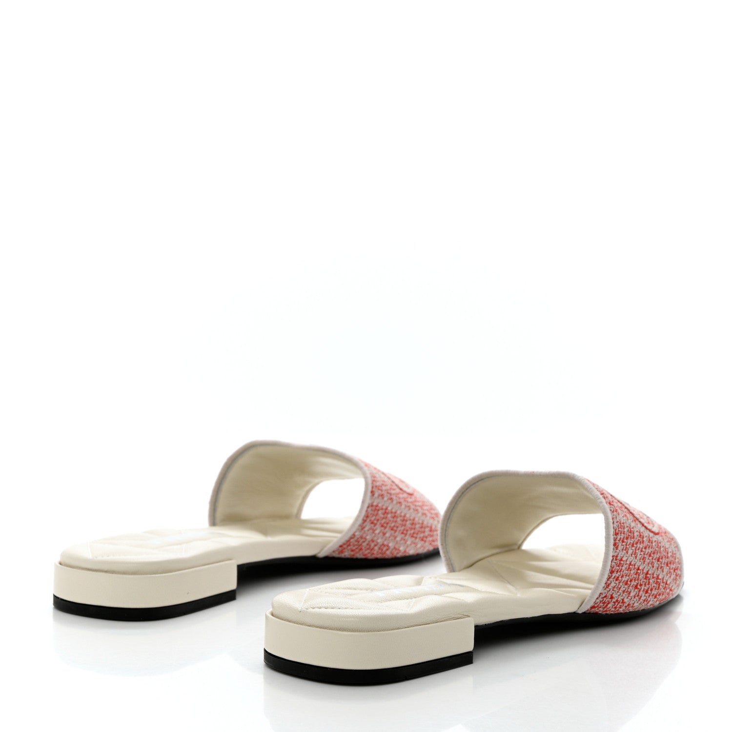 Prada Jacquard Logo Embroidered 10mm Slide Sandals 40 Rosso Talco 4 of 8