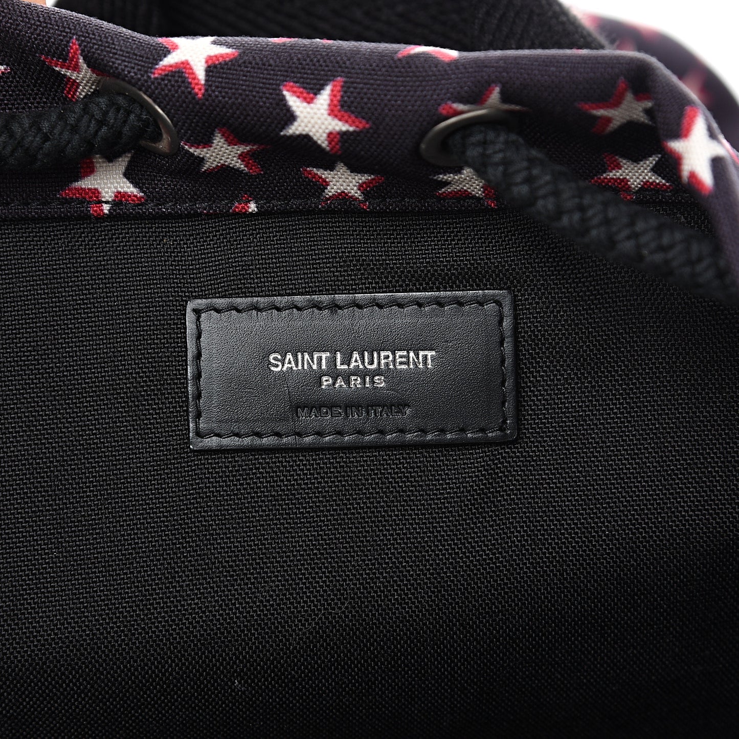 Canvas Star Print City Sailor Backpack Black