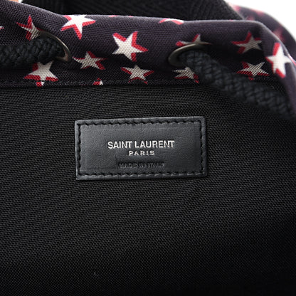 Saint Laurent Canvas Star Print City Sailor Backpack Black 5 of 9