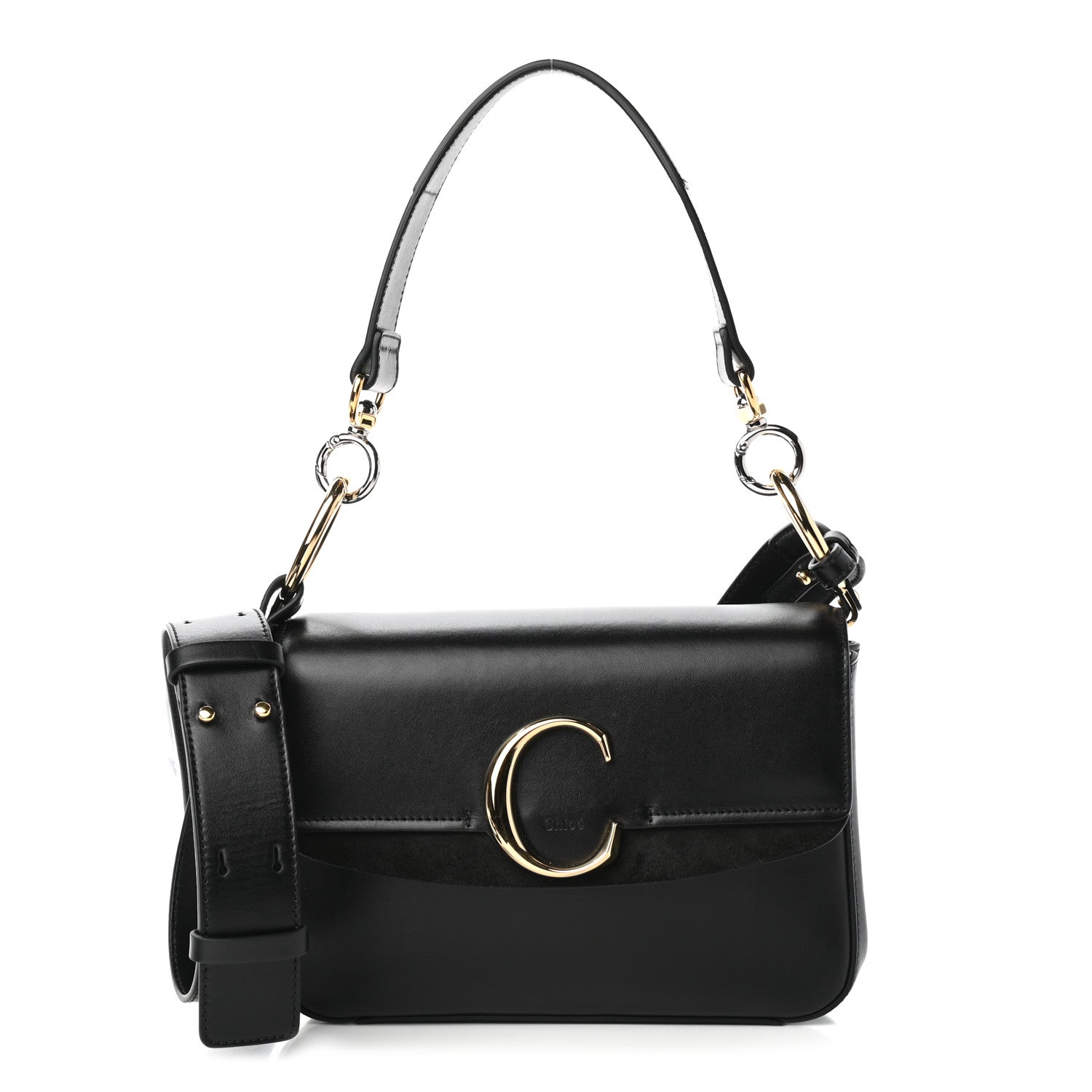 Chloe Calfskin Small C Double Carry Black 1 of 9