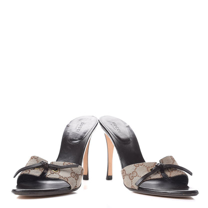 Gucci GG Monogram High Heel Slides 7 Brown 6 of 15