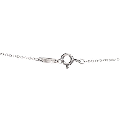Tiffany Sterling Silver Diamond Heart Key Pendant Necklace 4 of 4
