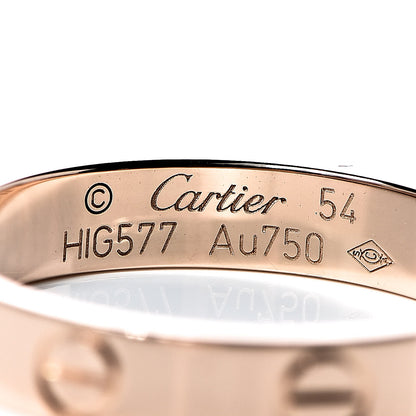 Cartier 18K Pink Gold 3.5mm LOVE Wedding Band Ring 54 6.75 4 of 5