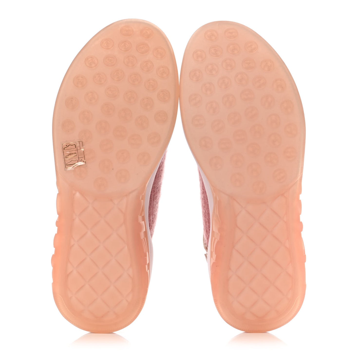 Suede Calfskin Stretch Fabric CC Sneakers 40.5 Pink