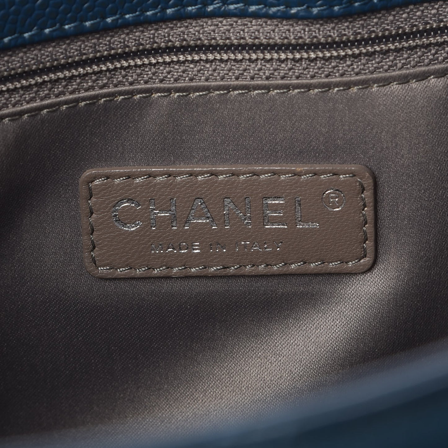 Caviar Quilted Grand Shopping Tote GST Dark Blue