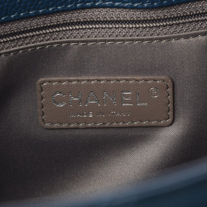Chanel Caviar Quilted Grand Shopping Tote GST Dark Blue 6 of 9