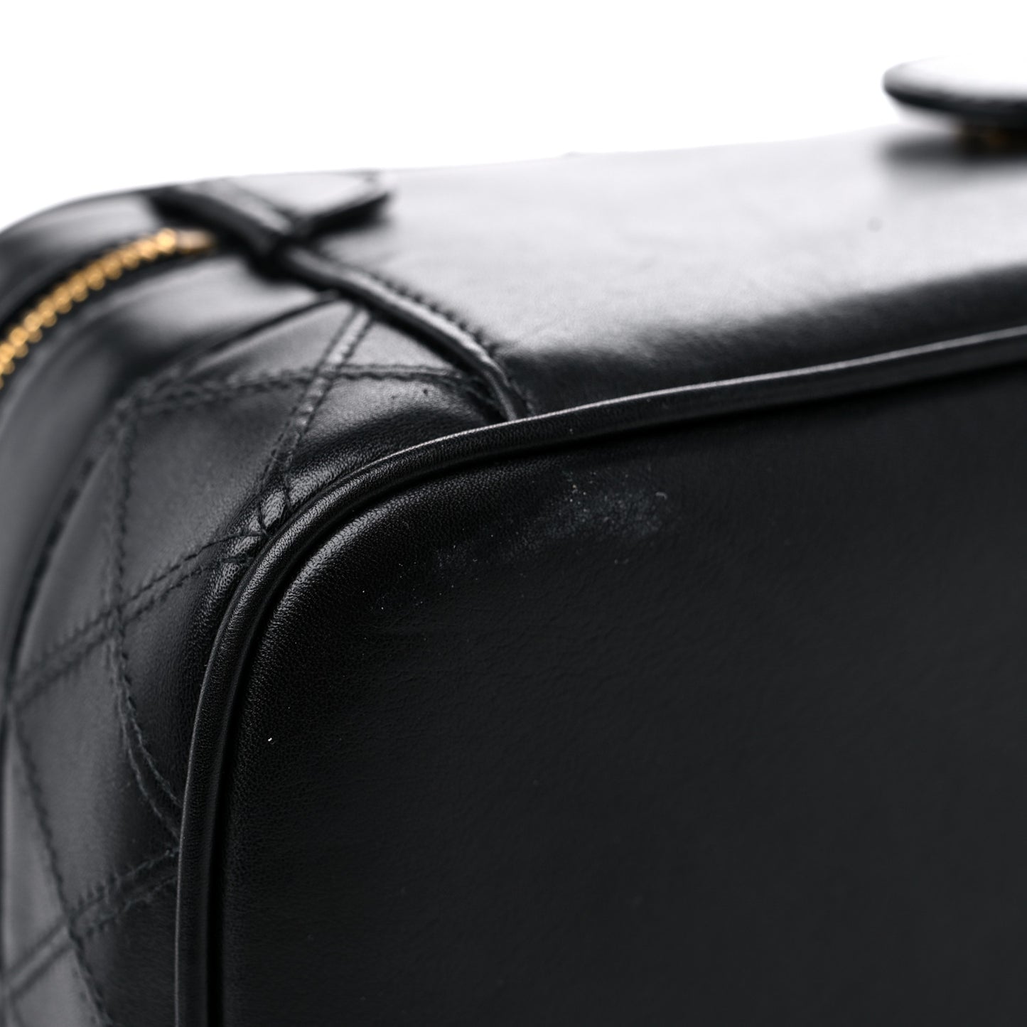 Lambskin Vanity Cosmetic Case Black