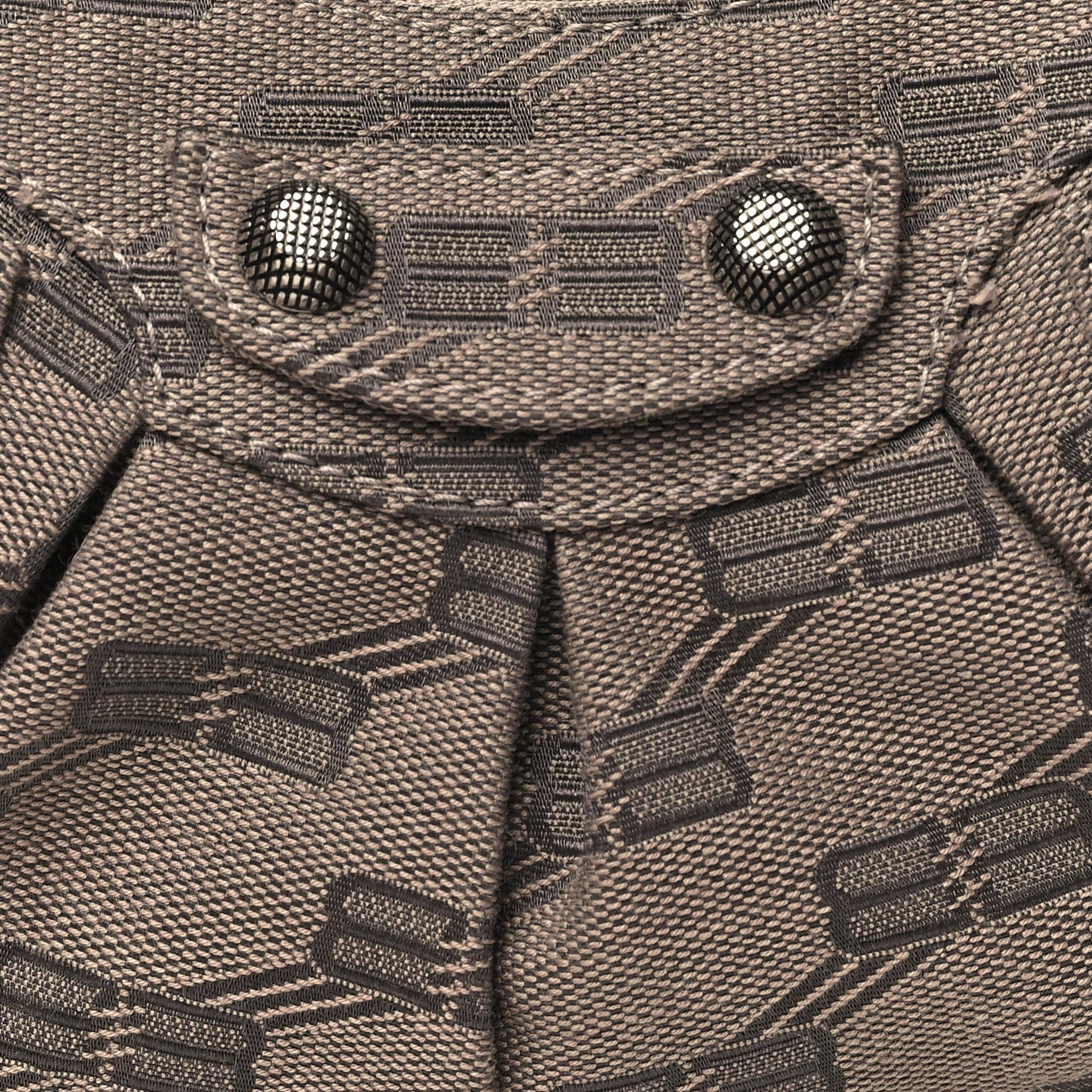 Jacquard Canvas BB Monogram Le Cagole Shoulder Bag XS Beige Brown
