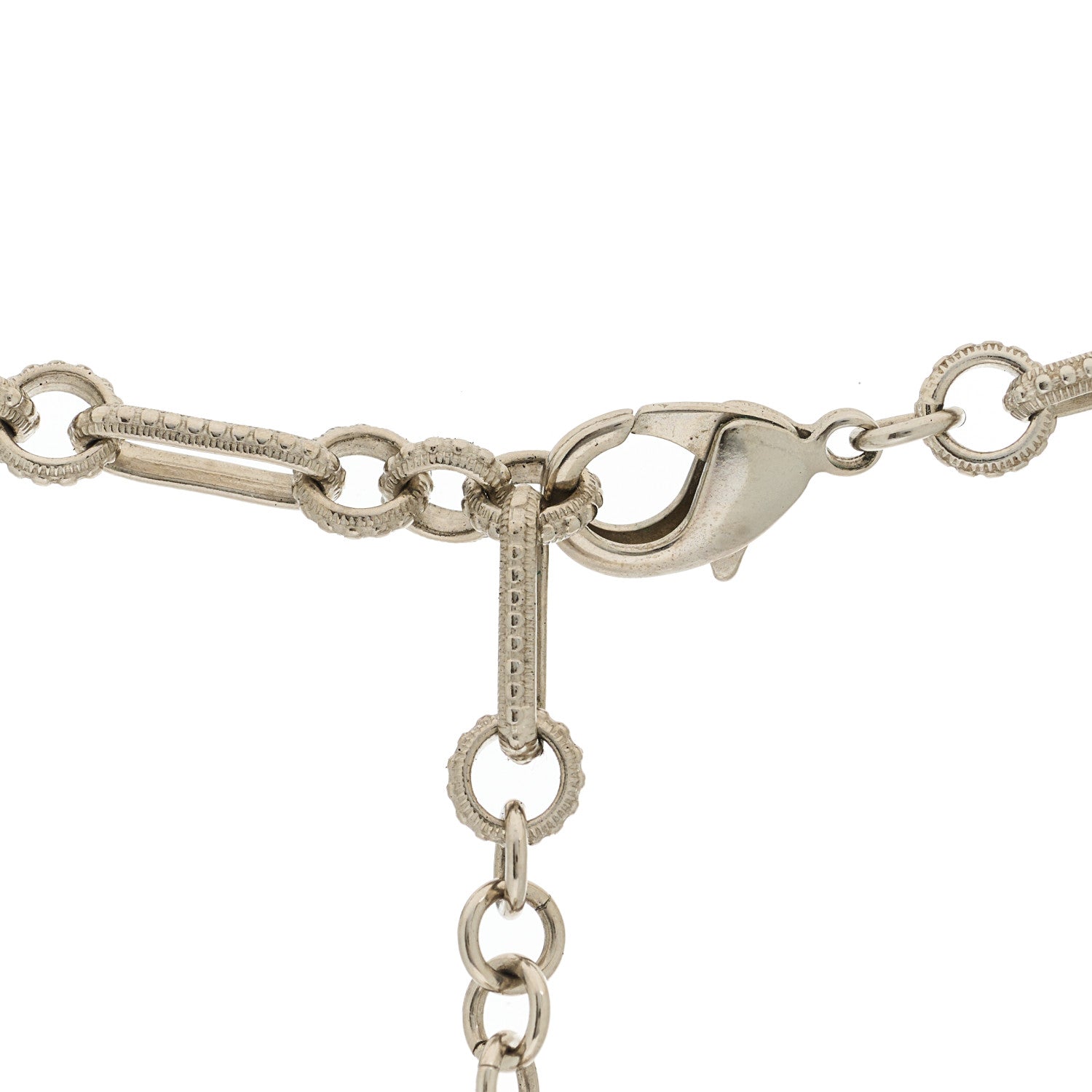 Chanel Gripoix Poured Glass Pearl CC Pendant Necklace Turquoise Silver 5 of 6