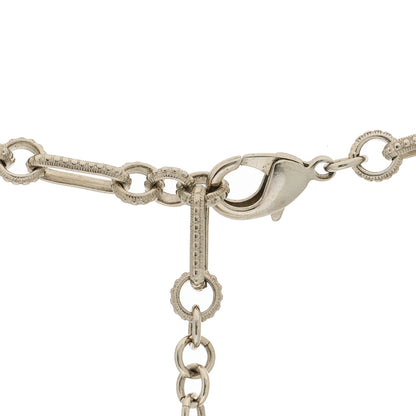 Chanel Gripoix Poured Glass Pearl CC Pendant Necklace Turquoise Silver 5 of 6