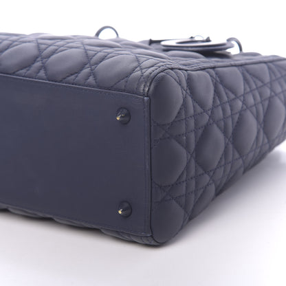 Christian Dior Ultra Matte Calfskin Cannage Medium Lady Dior Blue 7 of 11