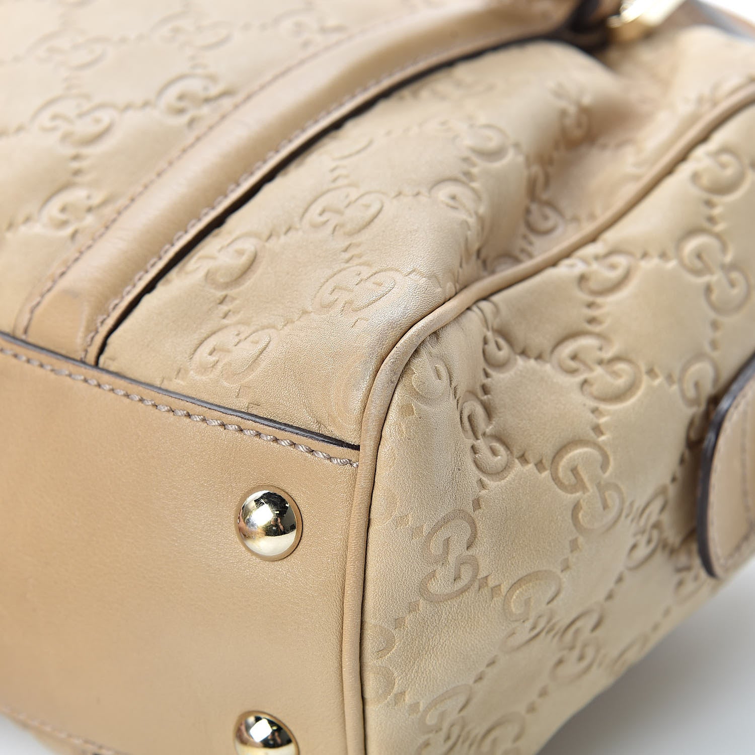 Gucci Guccissima Small Britt Boston Beige 11 of 19