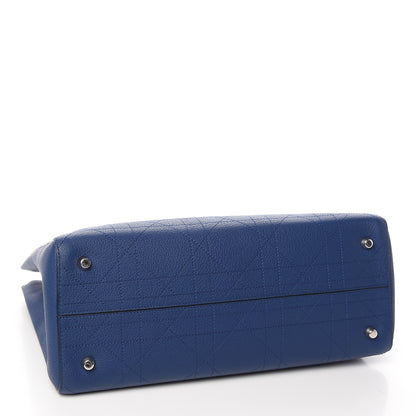 Christian Dior Grained Calfskin Cannage Medium Ultradior Tote Blue 4 of 10