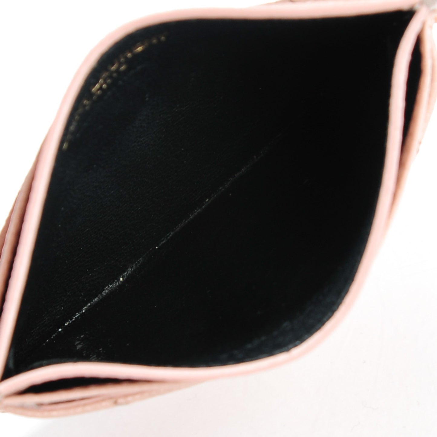 Grain De Poudre Matelasse Chevron Card Case Pale Blush