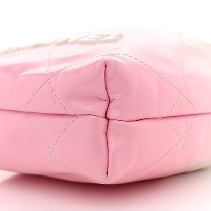 Chanel Patent Gradient Calfskin Quilted Mini Chanel 22 White Light Pink 10 of 12