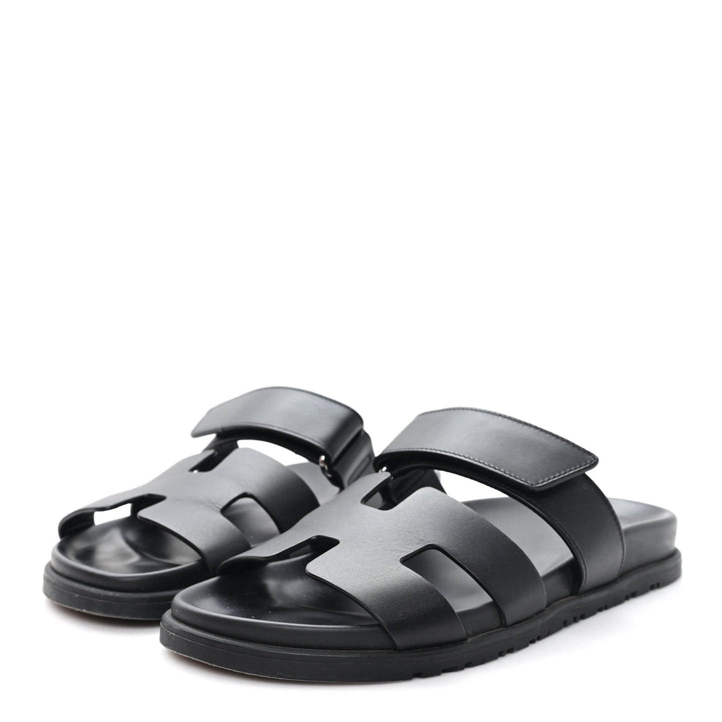 Calfskin Womens Chypre Sandals 37.5 Black