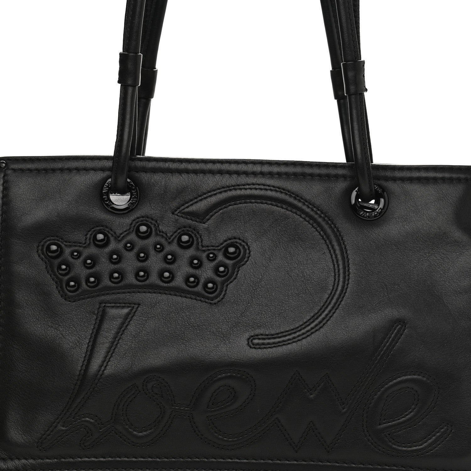 Loewe Nappa Chain Logo Shopper Tote Black 8 of 14