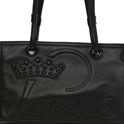 Loewe Nappa Chain Logo Shopper Tote Black 8 of 14