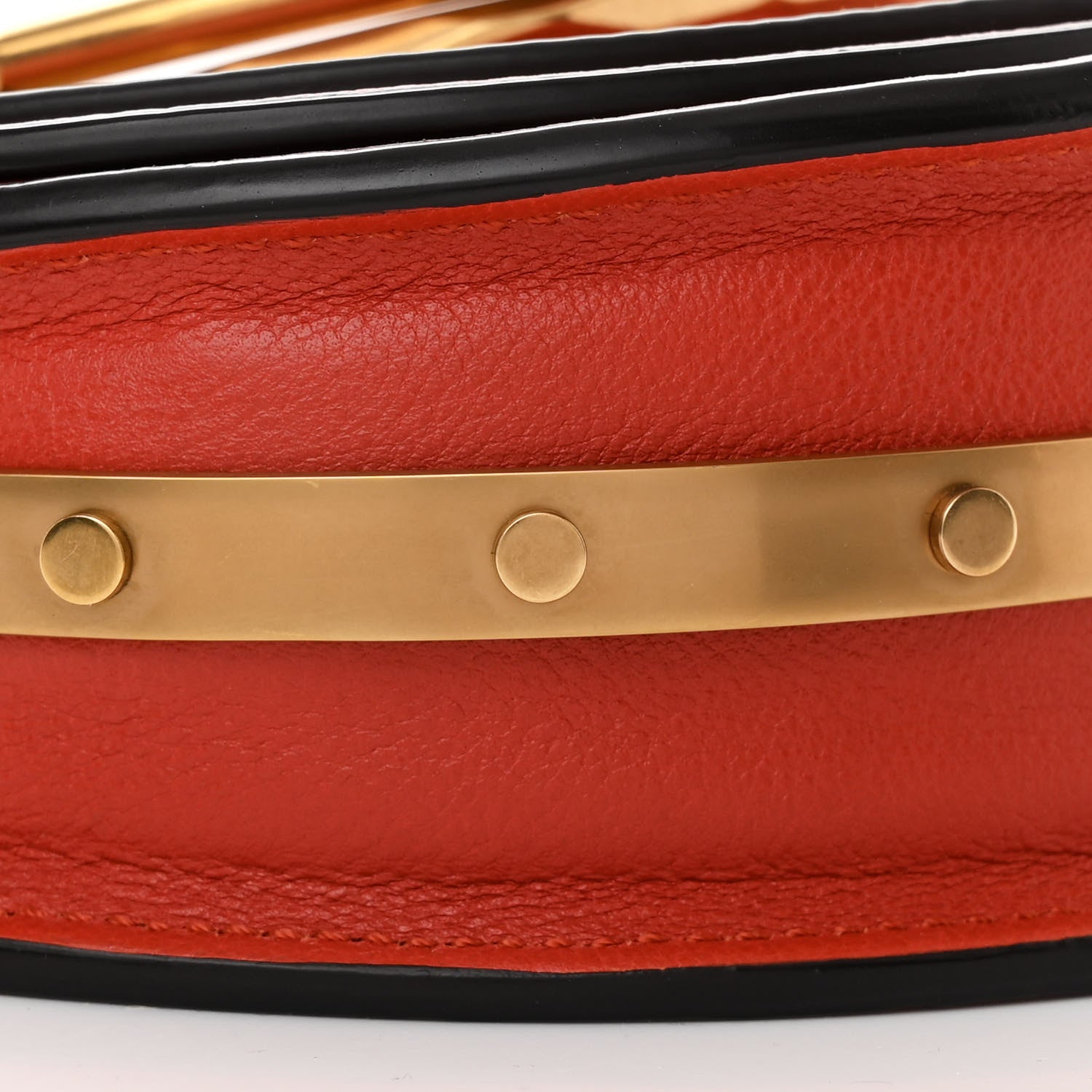 Chloe Calfskin Small Nile Bracelet Minaudiere Bag Earthy Red 10 of 11