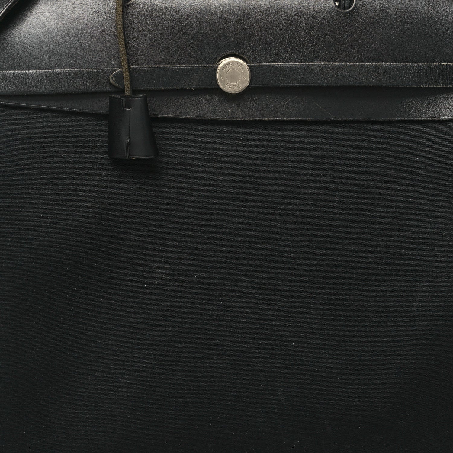 Hermes Toile Vache Calfskin Herbag 39 MM Black 8 of 14