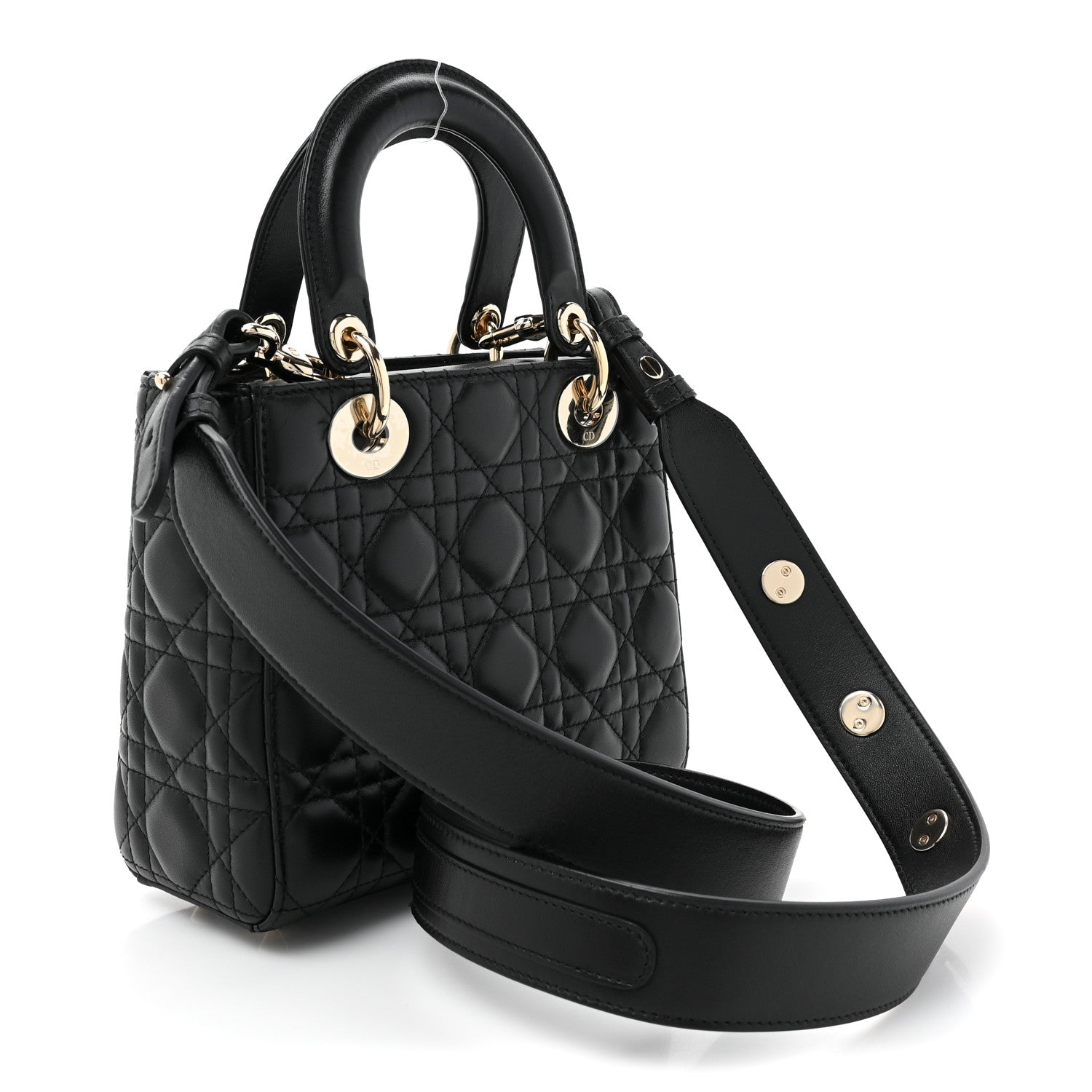 Christian Dior Lambskin Cannage Small Lucky Badges My Lady Dior Black 3 of 13