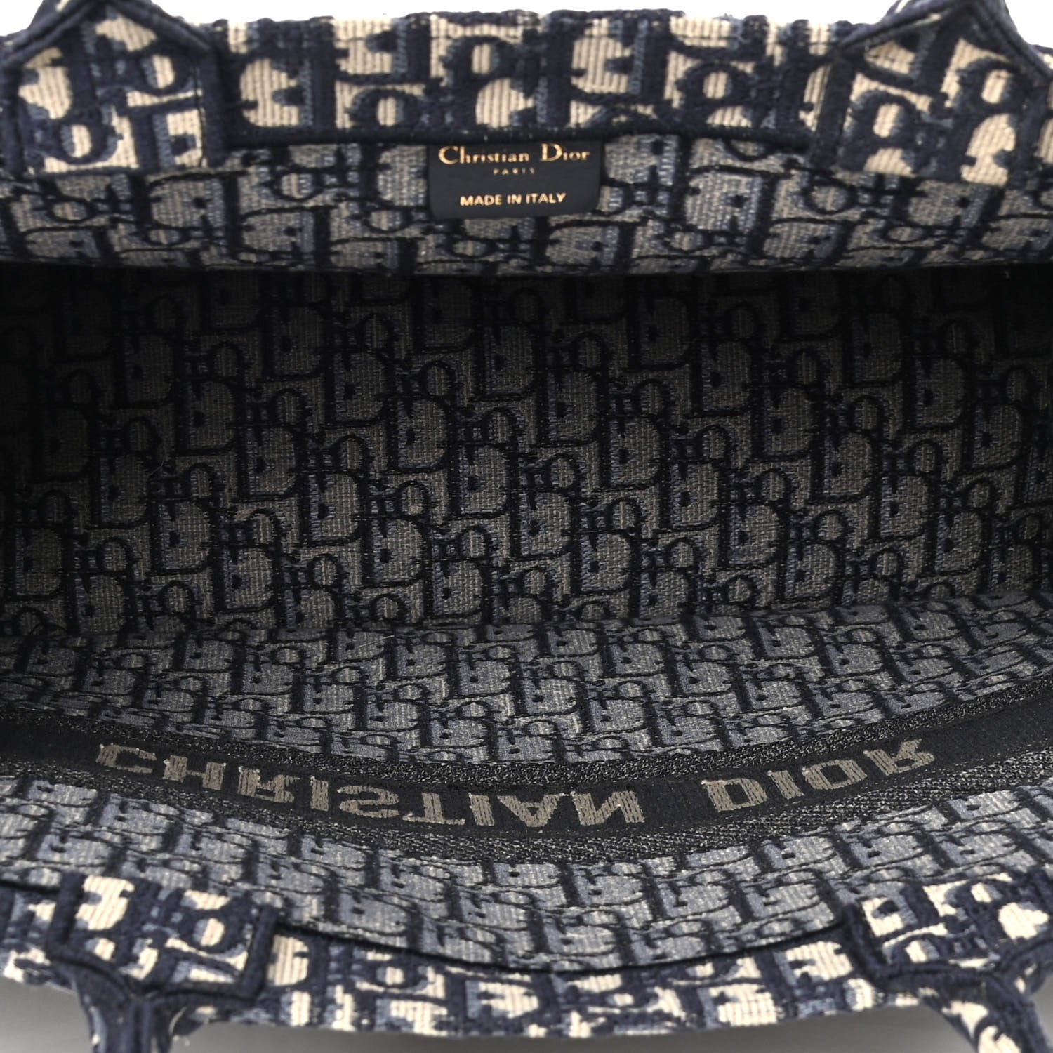 Christian Dior Oblique Book Tote Blue Multicolor 4 of 5