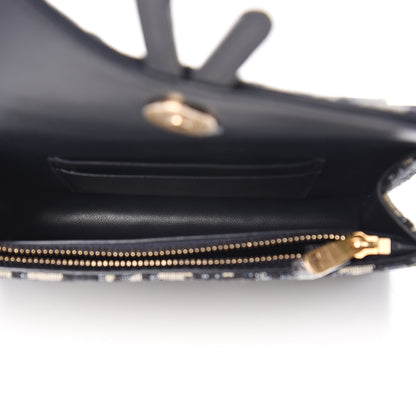 Christian Dior Oblique Saddle Belt Bag Blue 4 of 9