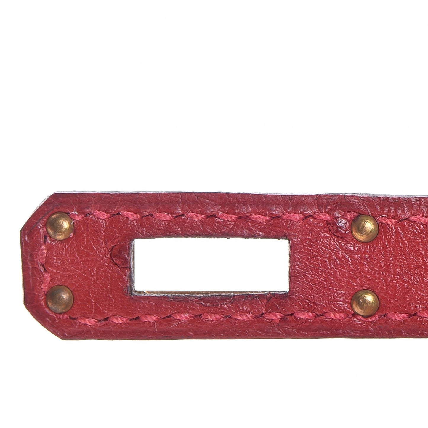 Ostrich Kelly Pochette Rouge Vif