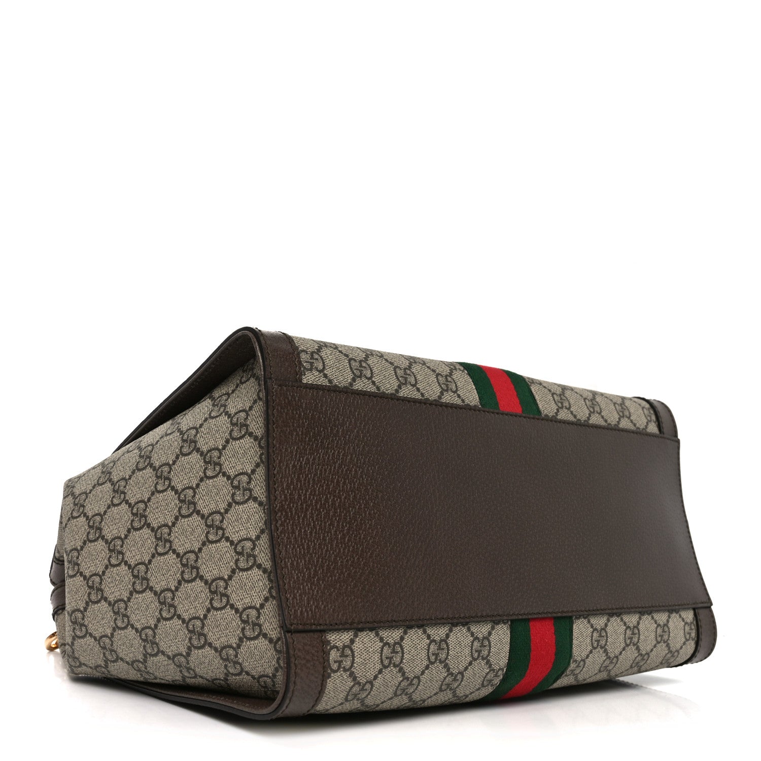 Gucci GG Supreme Monogram Web Medium Ophidia Tote Bag Brown 4 of 10