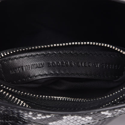 Balenciaga Metallic Calfskin Snakeskin Embossed Classic Silver Hardware Mini City Silver 9 of 10