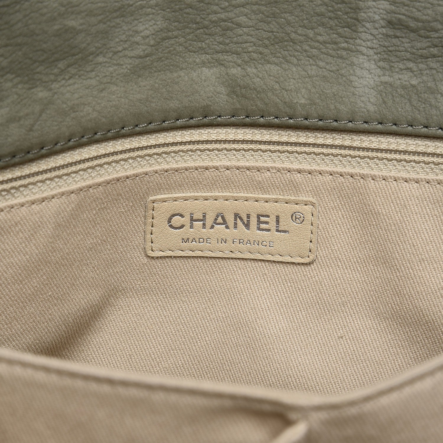 Chanel Ultra Soft Suede Calfskin Large Natural Beauty Flap Khaki 6 of 7
