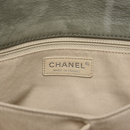 Chanel Ultra Soft Suede Calfskin Large Natural Beauty Flap Khaki 6 of 7