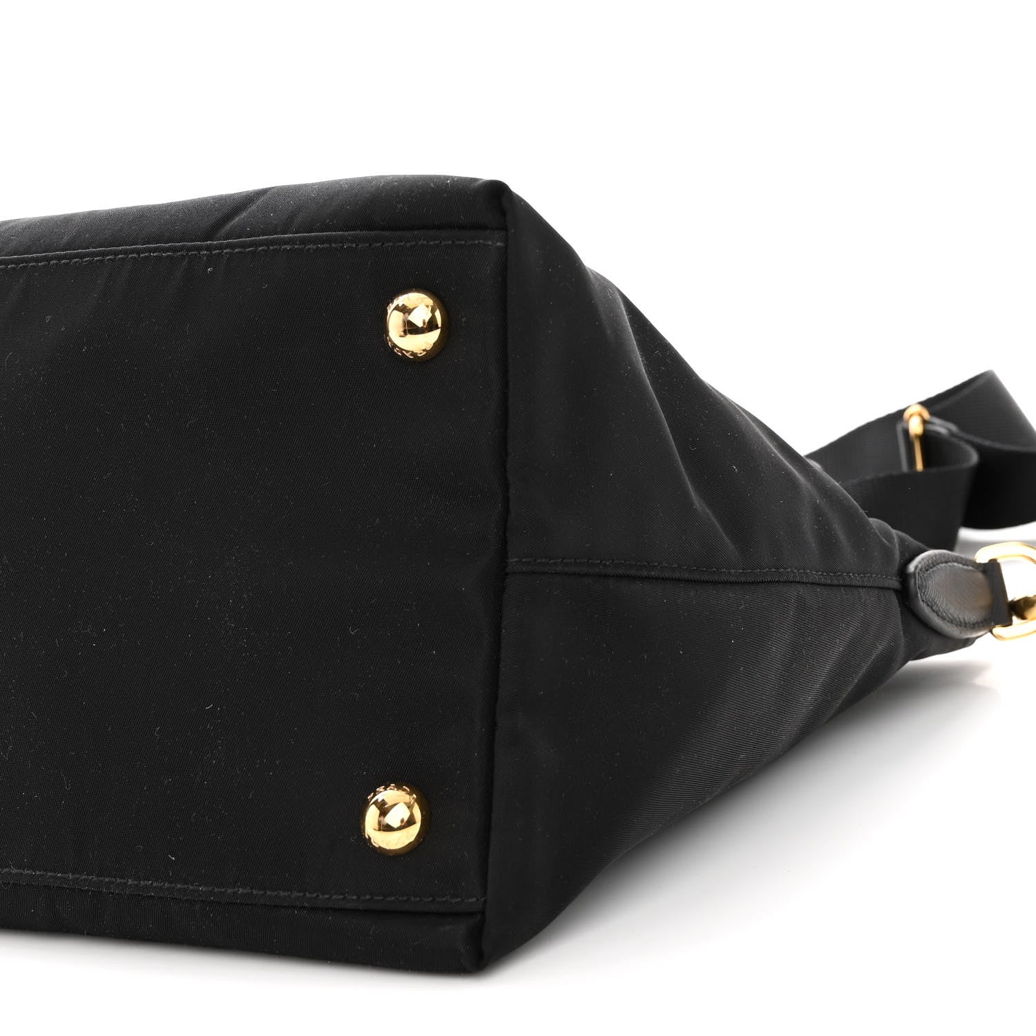 Prada Tessuto Nylon Saffiano Small Satchel Black 9 of 9