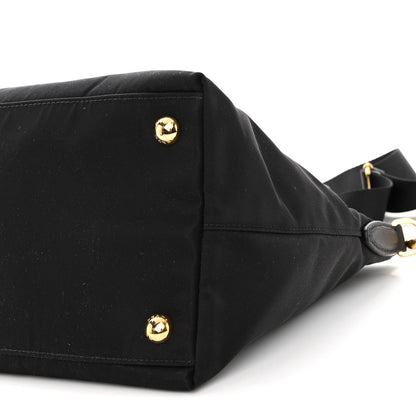 Prada Tessuto Nylon Saffiano Small Satchel Black 9 of 9