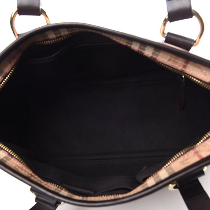 Burberry Haymarket Check Medium Regent Tote Chocolate 5 of 10