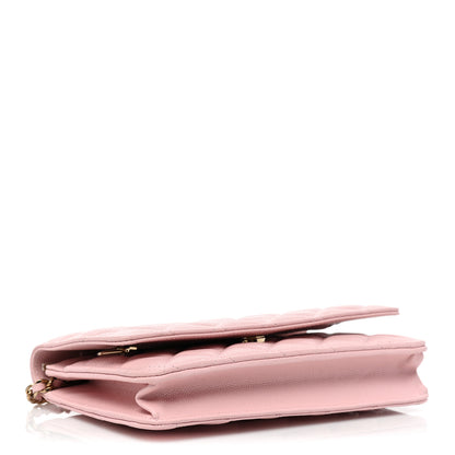 Chanel Caviar Quilted Wallet On Chain WOC Light Pink 4 of 10