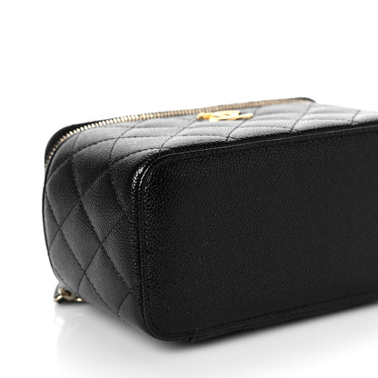 Chanel Shiny Caviar Quilted Pick Me Up Vanity Case Black 9 of 9