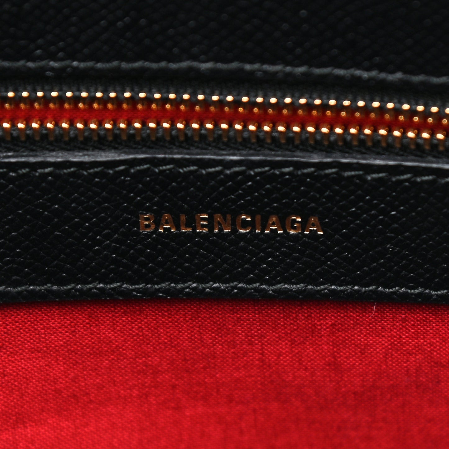 Signature Grained Calfskin Logo M Ville Top Handle Bag Black