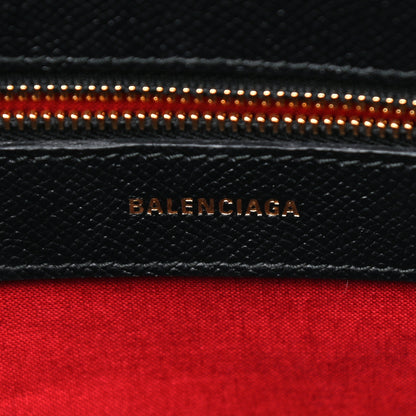 Balenciaga Signature Grained Calfskin Logo M Ville Top Handle Bag Black 6 of 14
