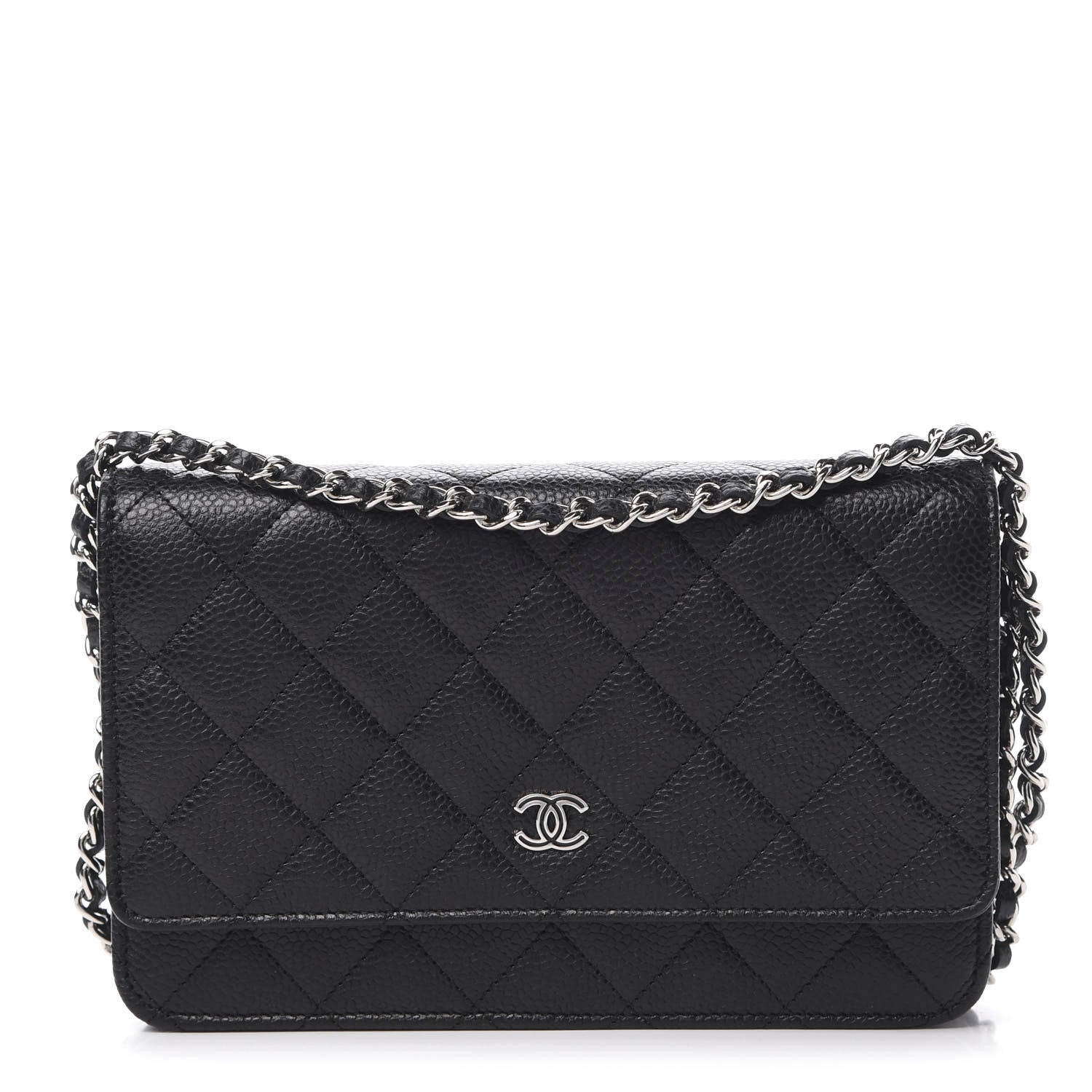 Chanel Caviar Quilted Wallet On Chain WOC Black 1 of 12